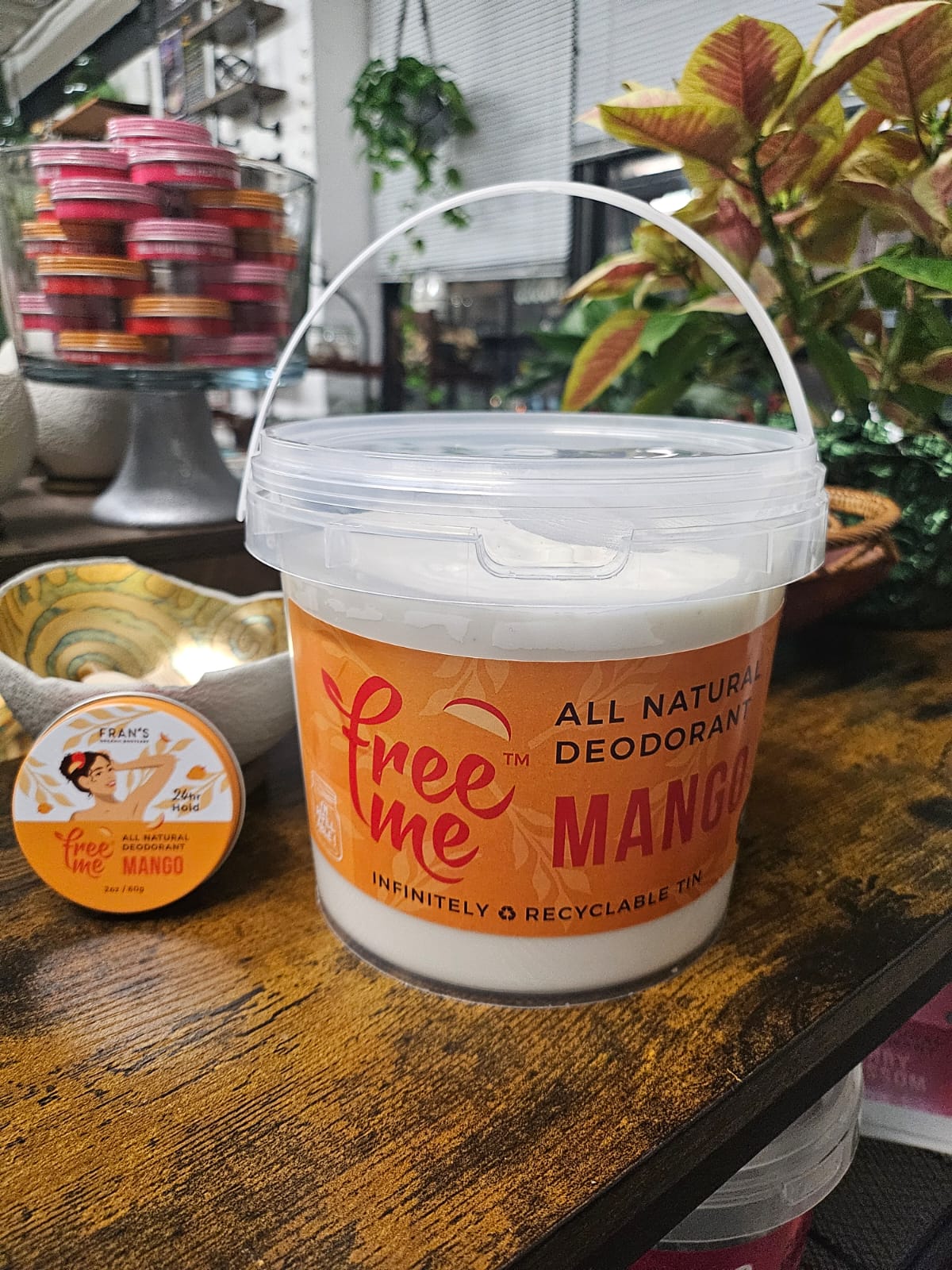 FreeMe All Natural Deodorant Mango 70oz Deodorant Bucket